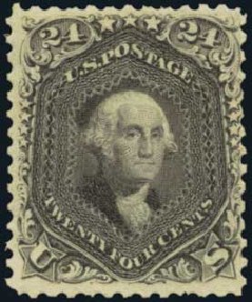 Price of US Stamps Scott Cat. #78: 24c 1862 Washington. Harmer-Schau Auction Galleries, Oct 2011, Sale 91, Lot 187
