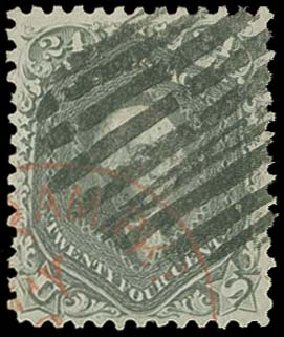 US Stamp Value Scott Cat. # 78: 24c 1862 Washington. H.R. Harmer, Oct 2014, Sale 3006, Lot 1117