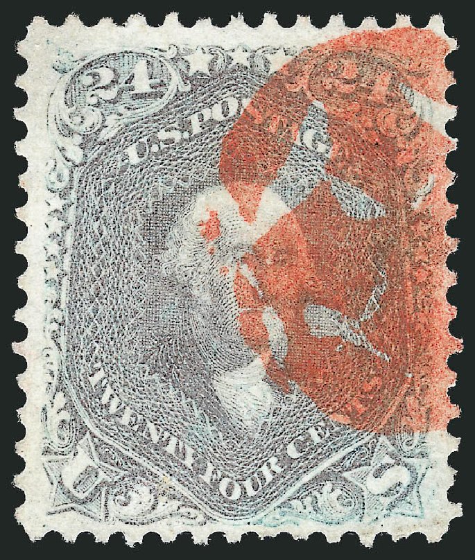 Values of US Stamp Scott Catalogue # 78 - 1862 24c Washington. Robert Siegel Auction Galleries, Dec 2013, Sale 1062, Lot 257