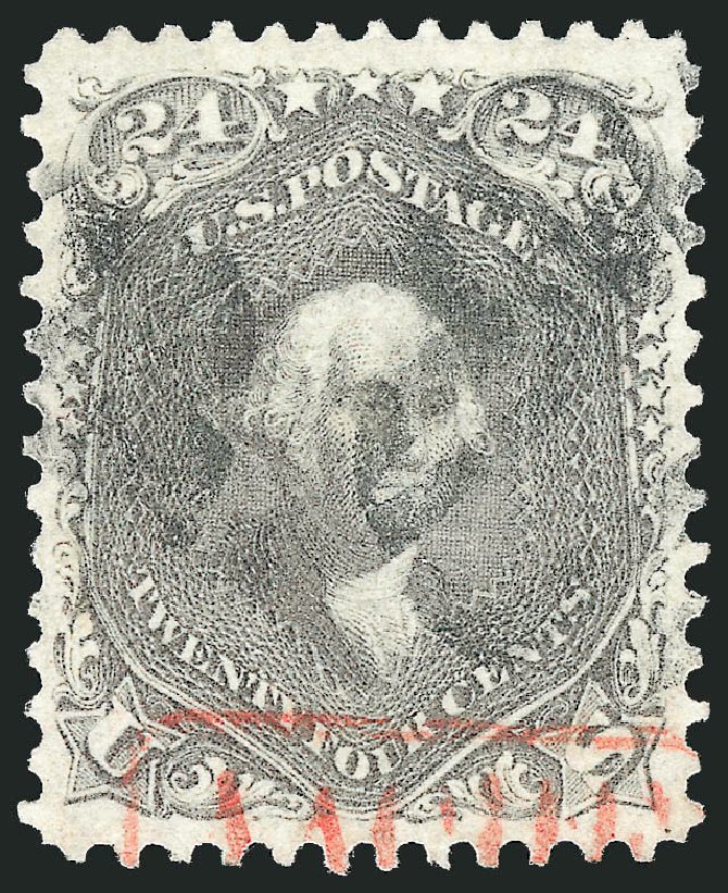 Value of US Stamp Scott Cat. # 78 - 1862 24c Washington. Robert Siegel Auction Galleries, Apr 2014, Sale 1068, Lot 107