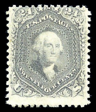 Costs of US Stamp Scott # 78: 24c 1862 Washington. Matthew Bennett International, Sep 2010, Sale 333, Lot 3448