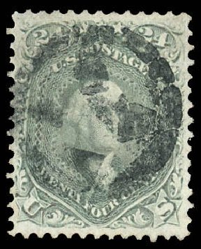 Values of US Stamps Scott #78: 24c 1862 Washington. Daniel Kelleher Auctions, Dec 2012, Sale 633, Lot 398