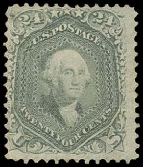 US Stamps Prices Scott Catalogue 78 - 24c 1862 Washington. H.R. Harmer, Oct 2014, Sale 3006, Lot 1119