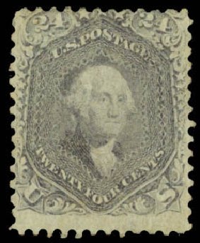 US Stamp Prices Scott Catalog #78: 24c 1862 Washington. Daniel Kelleher Auctions, Apr 2013, Sale 636, Lot 109