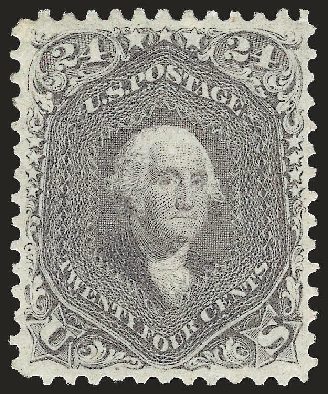 Prices of US Stamps Scott Cat. 78 - 1862 24c Washington. Robert Siegel Auction Galleries, Jan 2009, Sale 968, Lot 99