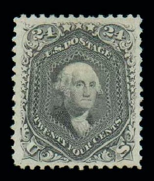 US Stamp Prices Scott Catalog #78 - 1862 24c Washington. Matthew Bennett International, Dec 2007, Sale 324, Lot 1070