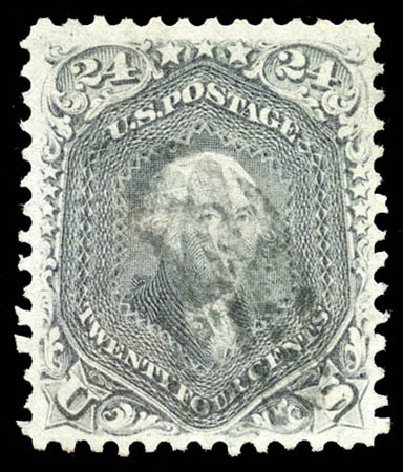 US Stamp Values Scott Catalog #78: 1862 24c Washington. Matthew Bennett International, Mar 2012, Sale 344, Lot 4280