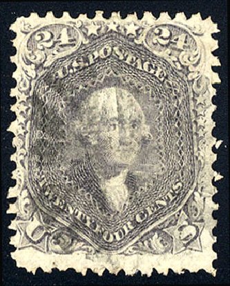 Costs of US Stamps Scott Cat. 78 - 1862 24c Washington. Cherrystone Auctions, Jan 2010, Sale 201001, Lot 70