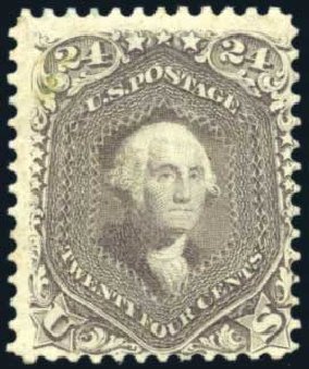 Value of US Stamp Scott 78: 1862 24c Washington. Harmer-Schau Auction Galleries, Aug 2011, Sale 90, Lot 1211