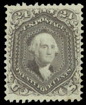 US Stamp Price Scott Cat. 78: 1862 24c Washington. Daniel Kelleher Auctions, Sep 2013, Sale 639, Lot 3191