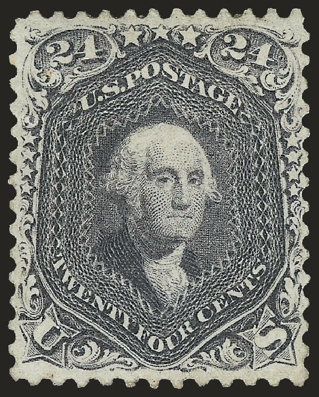 Values of US Stamps Scott Catalogue # 78 - 24c 1862 Washington. Robert Siegel Auction Galleries, Jan 2009, Sale 968, Lot 101