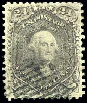 Values of US Stamp Scott Catalogue #78: 1862 24c Washington. Harmer-Schau Auction Galleries, Oct 2008, Sale 79, Lot 74