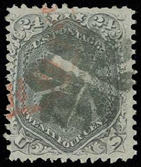 Costs of US Stamp Scott Catalog 78 - 1862 24c Washington. H.R. Harmer, Jun 2013, Sale 3003, Lot 1084
