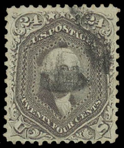 Value of US Stamps Scott Cat. 78: 24c 1862 Washington. Daniel Kelleher Auctions, Oct 2011, Sale 626, Lot 104