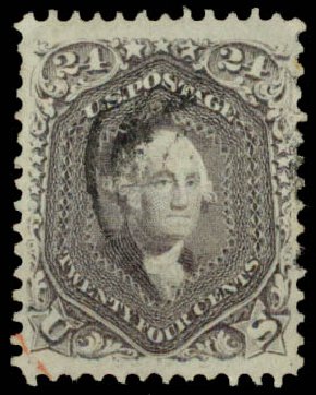 US Stamp Prices Scott Catalog 78 - 1862 24c Washington. Daniel Kelleher Auctions, May 2015, Sale 669, Lot 2525