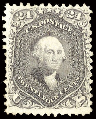 US Stamp Value Scott # 78 - 24c 1862 Washington. Cherrystone Auctions, Mar 2013, Sale 201303, Lot 23