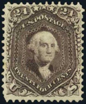 Costs of US Stamps Scott 78 - 24c 1862 Washington. Harmer-Schau Auction Galleries, Oct 2011, Sale 91, Lot 186