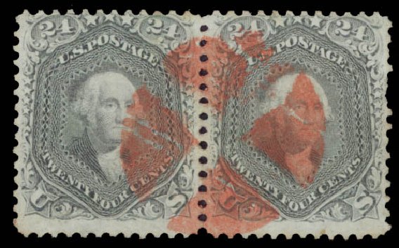 US Stamp Price Scott Cat. 78: 24c 1862 Washington. Daniel Kelleher Auctions, May 2015, Sale 669, Lot 2526