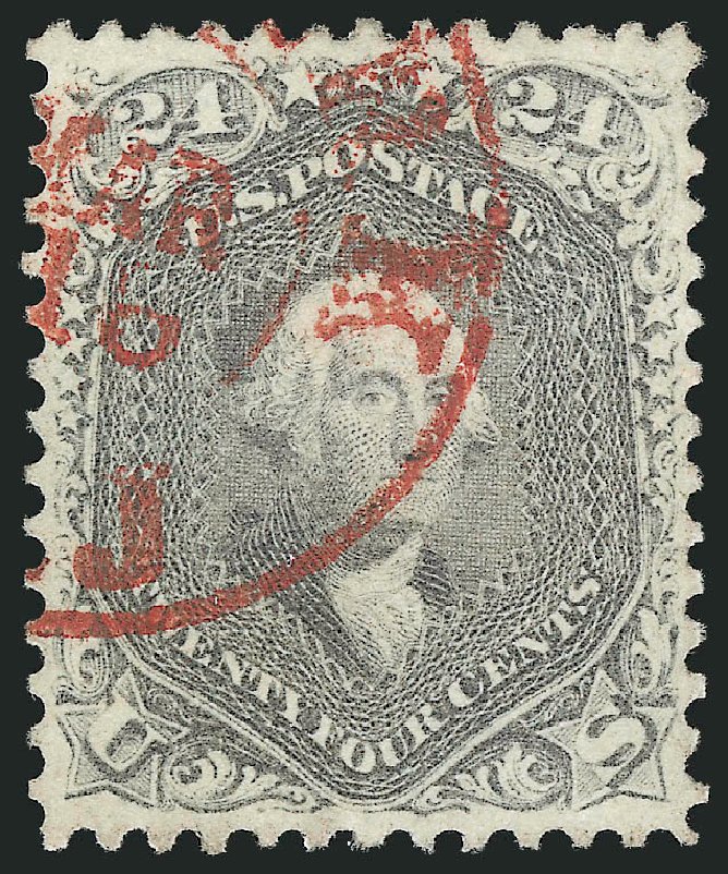 US Stamp Value Scott Cat. #78 - 1862 24c Washington. Robert Siegel Auction Galleries, Mar 2014, Sale 1067, Lot 1066