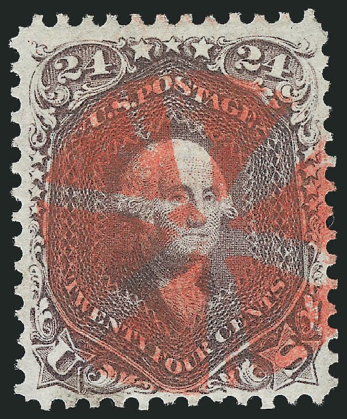 US Stamps Value Scott Catalogue 78: 24c 1862 Washington. Robert Siegel Auction Galleries, Oct 2010, Sale 997, Lot 5366