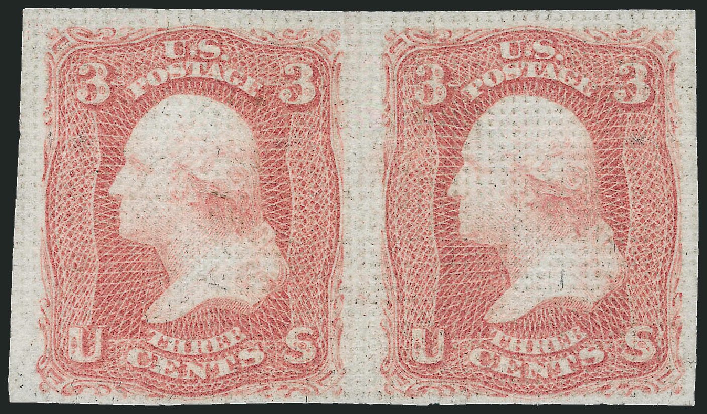 US Stamps Values Scott Catalog 79: 1867 3c Washington Grill. Robert Siegel Auction Galleries, Oct 2010, Sale 997, Lot 5369