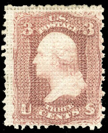 US Stamps Prices Scott 79 - 1867 3c Washington Grill. Matthew Bennett International, Jun 2008, Sale 328, Lot 564
