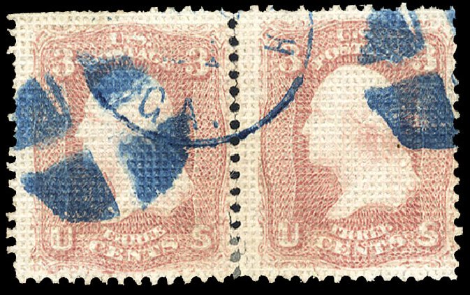 US Stamp Value Scott Catalogue #79 - 3c 1867 Washington Grill. Cherrystone Auctions, Apr 2010, Sale 201004, Lot 115