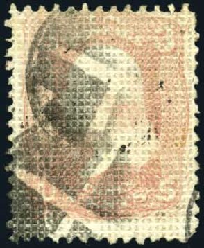 Value of US Stamps Scott Catalogue 79 - 3c 1867 Washington Grill. Harmer-Schau Auction Galleries, Oct 2008, Sale 79, Lot 75