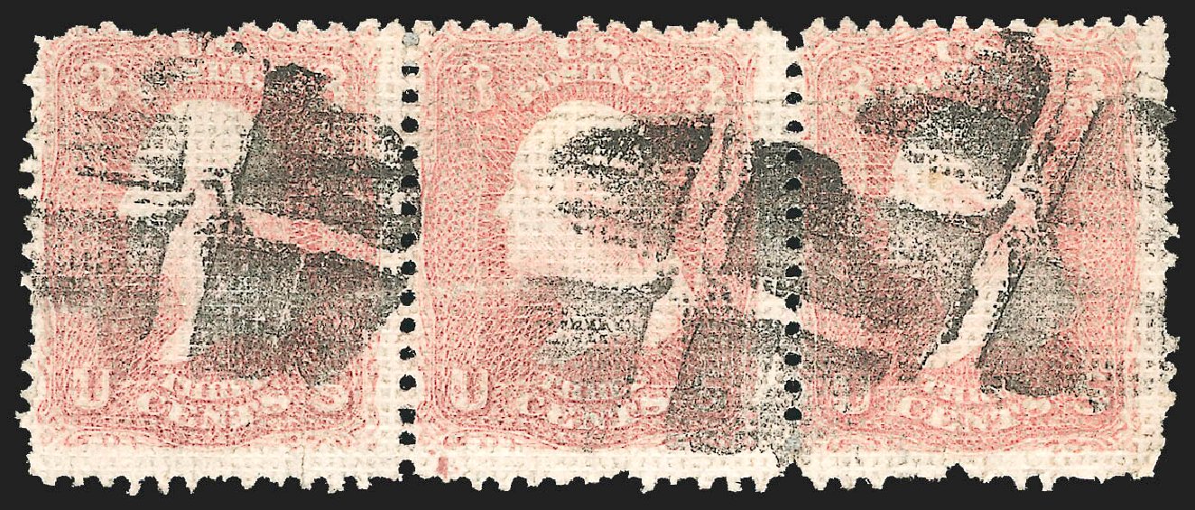 Cost of US Stamps Scott Catalogue # 79 - 1867 3c Washington Grill. Robert Siegel Auction Galleries, Jul 2015, Sale 1107, Lot 185