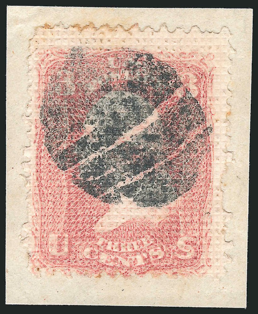 US Stamps Price Scott Catalog #79 - 3c 1867 Washington Grill. Robert Siegel Auction Galleries, Oct 2011, Sale 1014, Lot 1223