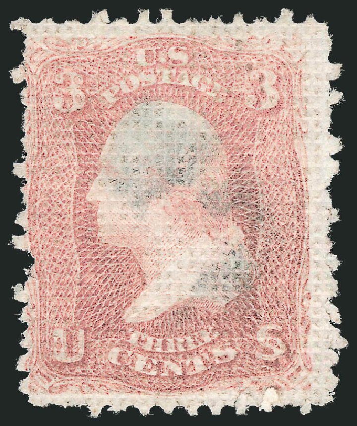 US Stamps Values Scott Cat. # 79: 1867 3c Washington Grill. Robert Siegel Auction Galleries, Jun 2009, Sale 975, Lot 1283