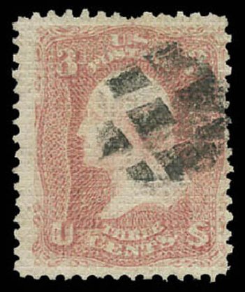 Price of US Stamps Scott # 79: 1867 3c Washington Grill. Matthew Bennett International, Mar 2011, Sale 337, Lot 2536