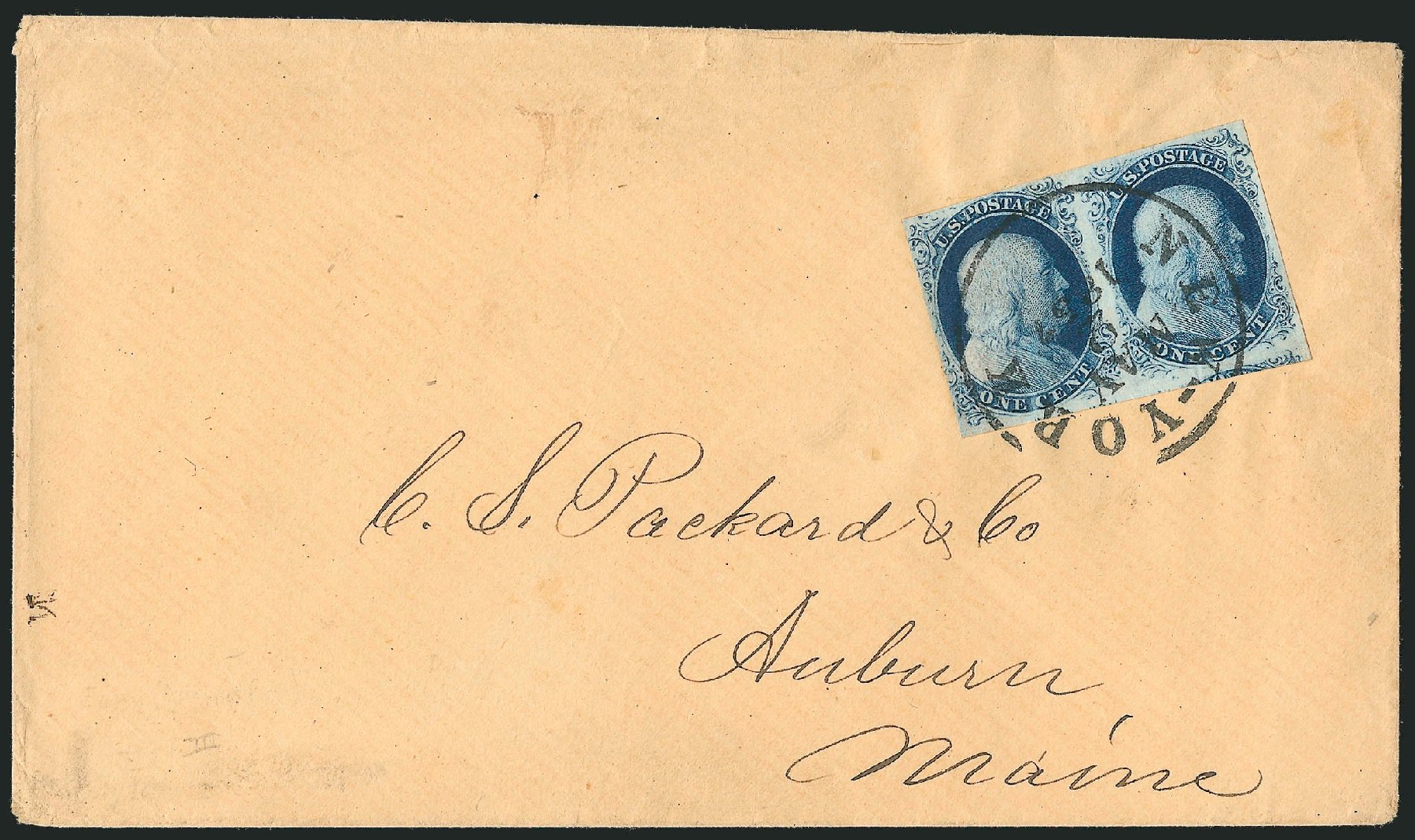 US Stamp Prices Scott #8: 1c 1857 Franklin. Robert Siegel Auction Galleries, Sep 2010, Sale 994, Lot 1117