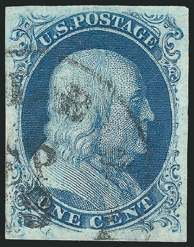 Costs of US Stamp Scott 8: 1c 1857 Franklin. Robert Siegel Auction Galleries, Dec 2010, Sale 998, Lot 437