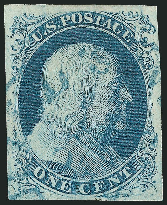 Prices of US Stamps Scott Catalogue 8: 1857 1c Franklin. Robert Siegel Auction Galleries, Oct 2008, Sale 963, Lot 178