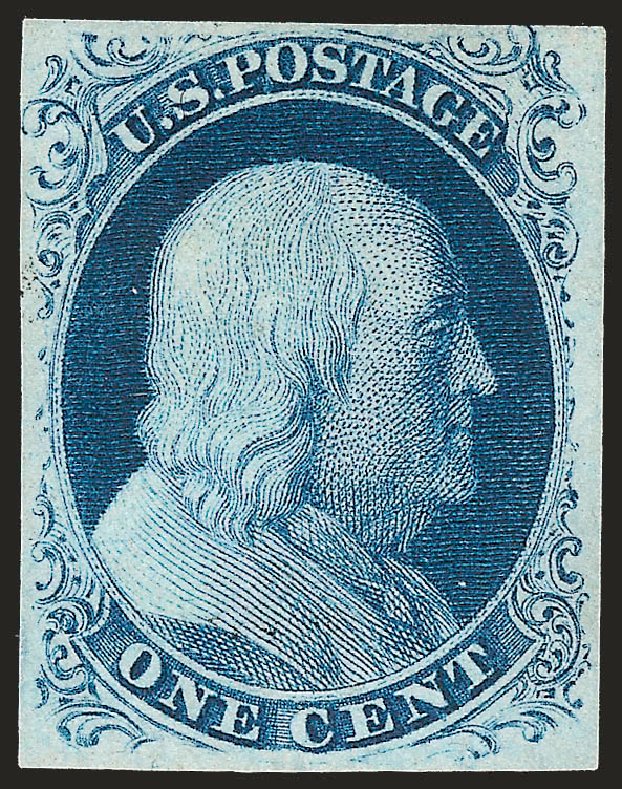 Prices of US Stamps Scott Cat. # 8: 1857 1c Franklin. Robert Siegel Auction Galleries, Apr 2010, Sale 984, Lot 68