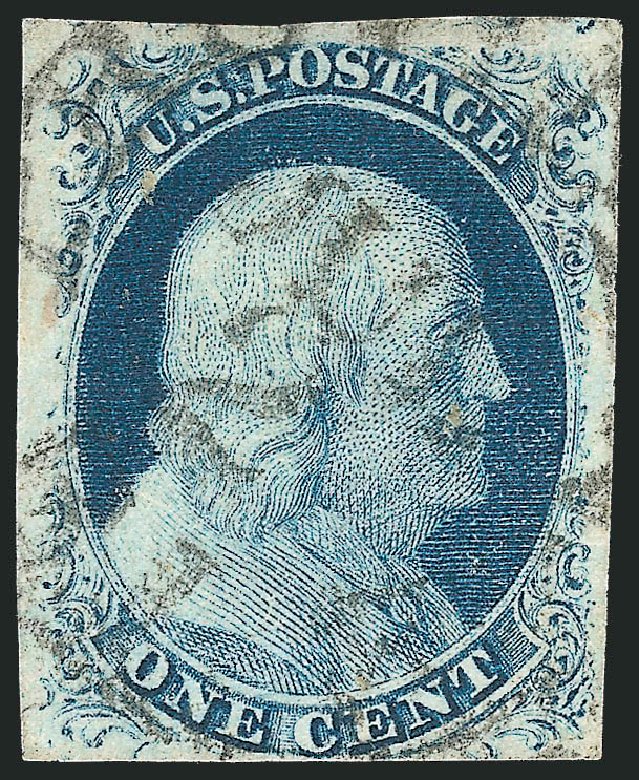 Value of US Stamp Scott #8: 1857 1c Franklin. Robert Siegel Auction Galleries, Sep 2010, Sale 994, Lot 938