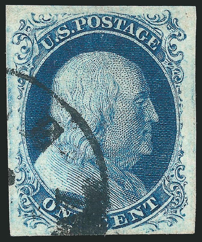 Value of US Stamps Scott Catalogue # 8 - 1857 1c Franklin. Robert Siegel Auction Galleries, Nov 2013, Sale 1061, Lot 3359