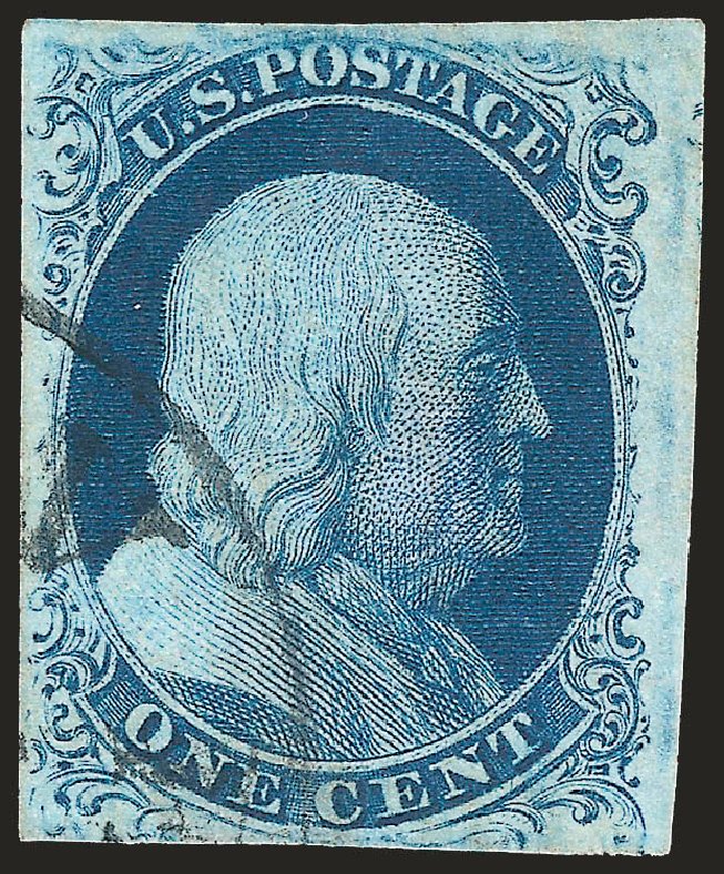 Prices of US Stamps Scott # 8 - 1c 1857 Franklin. Robert Siegel Auction Galleries, Apr 2010, Sale 984, Lot 69