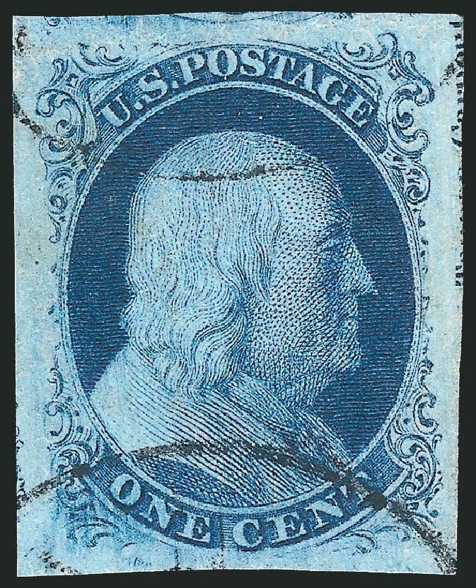 Cost of US Stamp Scott Catalogue # 8: 1857 1c Franklin. Robert Siegel Auction Galleries, Nov 2014, Sale 1084, Lot 3040