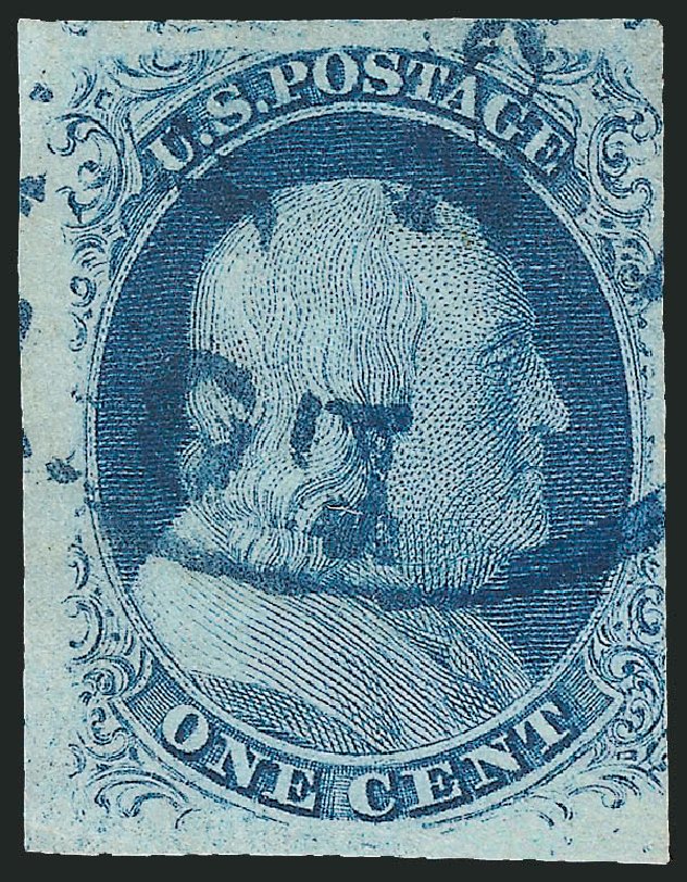 US Stamps Prices Scott Catalog 8: 1c 1857 Franklin. Robert Siegel Auction Galleries, Oct 2008, Sale 963, Lot 161