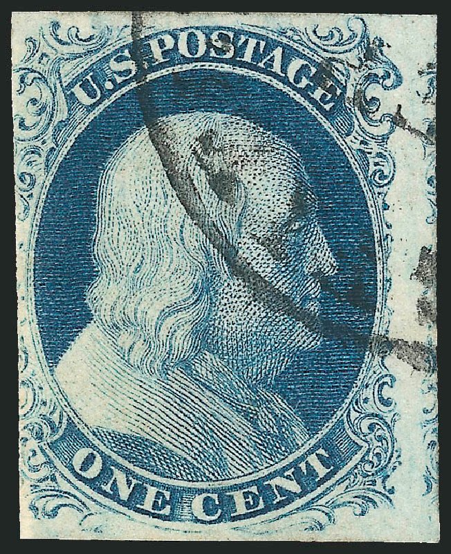 US Stamp Price Scott Catalog # 8: 1c 1857 Franklin. Robert Siegel Auction Galleries, Oct 2010, Sale 997, Lot 5131