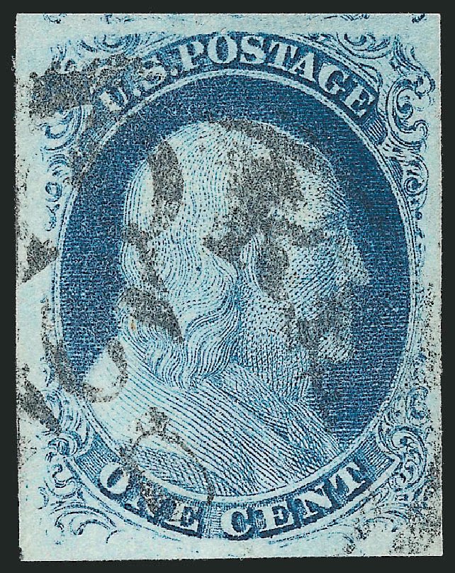 Cost of US Stamp Scott Catalogue #8: 1c 1857 Franklin. Robert Siegel Auction Galleries, Jun 2012, Sale 1024, Lot 24