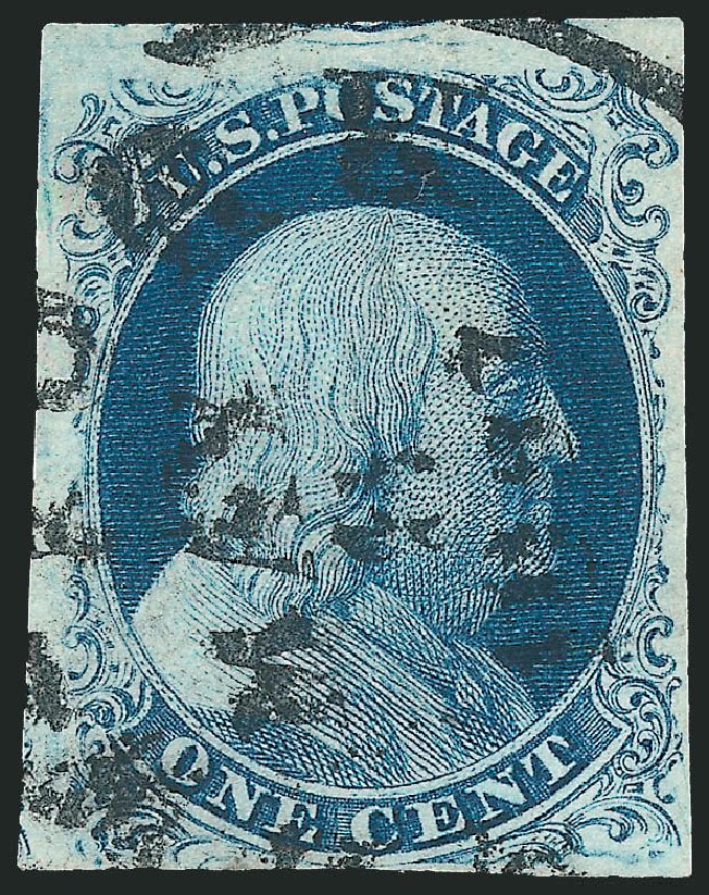 Value of US Stamps Scott Catalog #8 - 1c 1857 Franklin. Robert Siegel Auction Galleries, Sep 2010, Sale 994, Lot 1115
