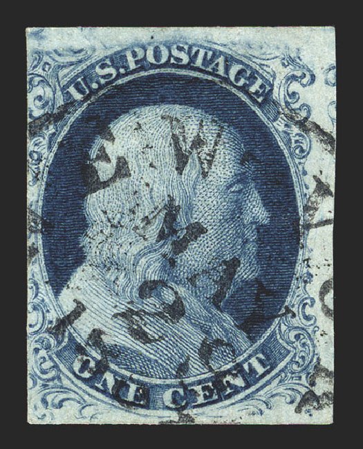 Price of US Stamp Scott Catalogue 8 - 1c 1857 Franklin. Spink Shreves Galleries, Mar 2013, Sale 142, Lot 135