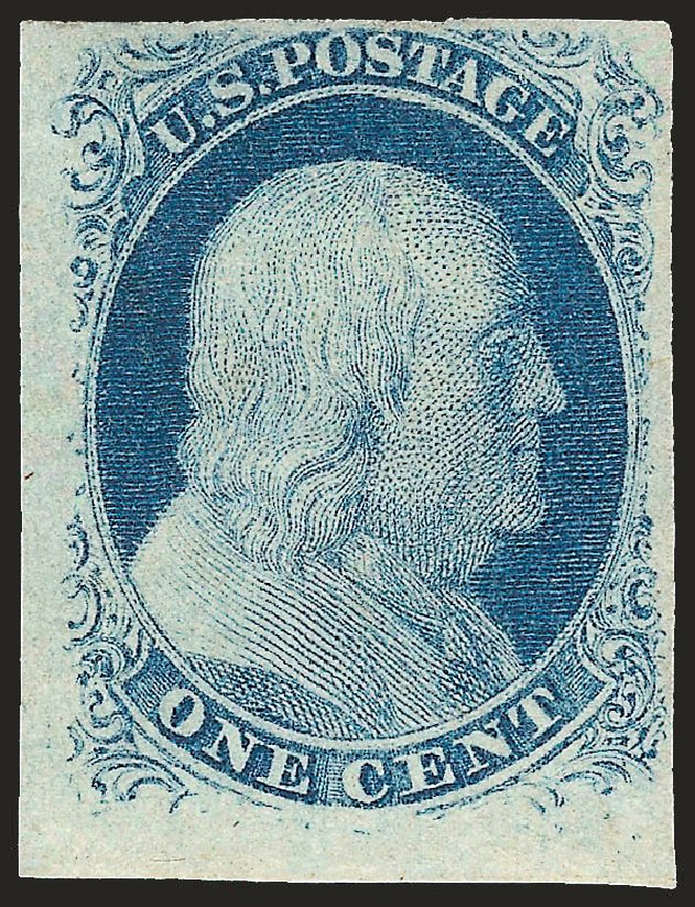 Cost of US Stamps Scott Catalogue 8 - 1c 1857 Franklin. Robert Siegel Auction Galleries, Jan 2009, Sale 968, Lot 12