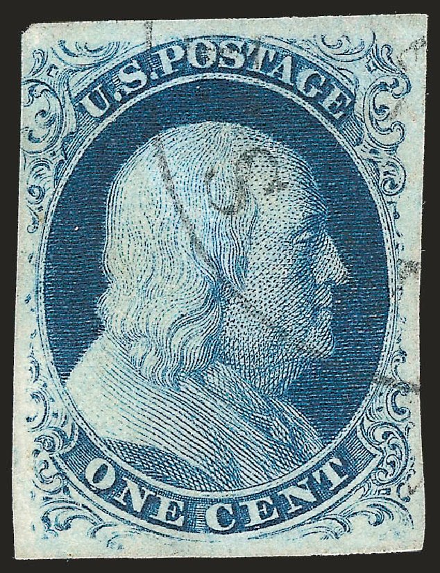 Prices of US Stamp Scott Catalog #8 - 1857 1c Franklin. Robert Siegel Auction Galleries, Jun 2010, Sale 992, Lot 2032