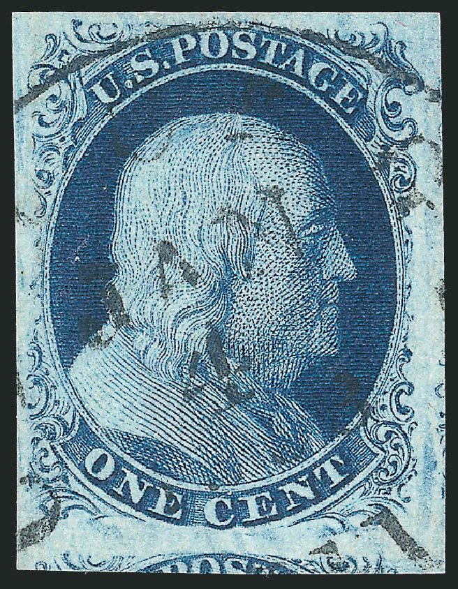 Price of US Stamp Scott #8 - 1857 1c Franklin. Robert Siegel Auction Galleries, Sep 2010, Sale 994, Lot 1112