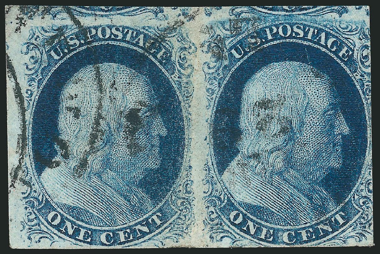 Values of US Stamp Scott Catalog #8 - 1857 1c Franklin. Robert Siegel Auction Galleries, Jun 2012, Sale 1025, Lot 73