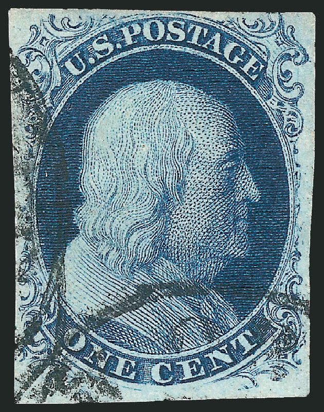 Values of US Stamp Scott 8: 1c 1857 Franklin. Robert Siegel Auction Galleries, Sep 2010, Sale 994, Lot 1113